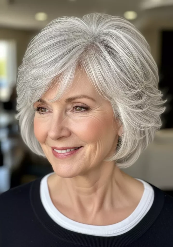 Short Hair Over 60 with Layers