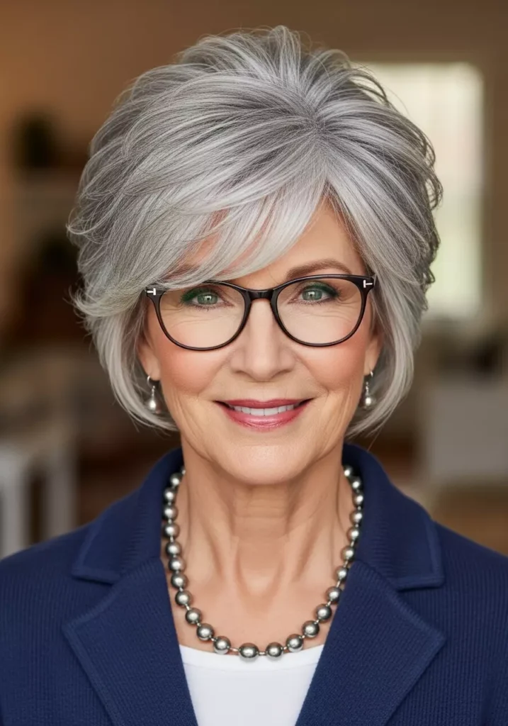 Short Hair Over 60 with Volume