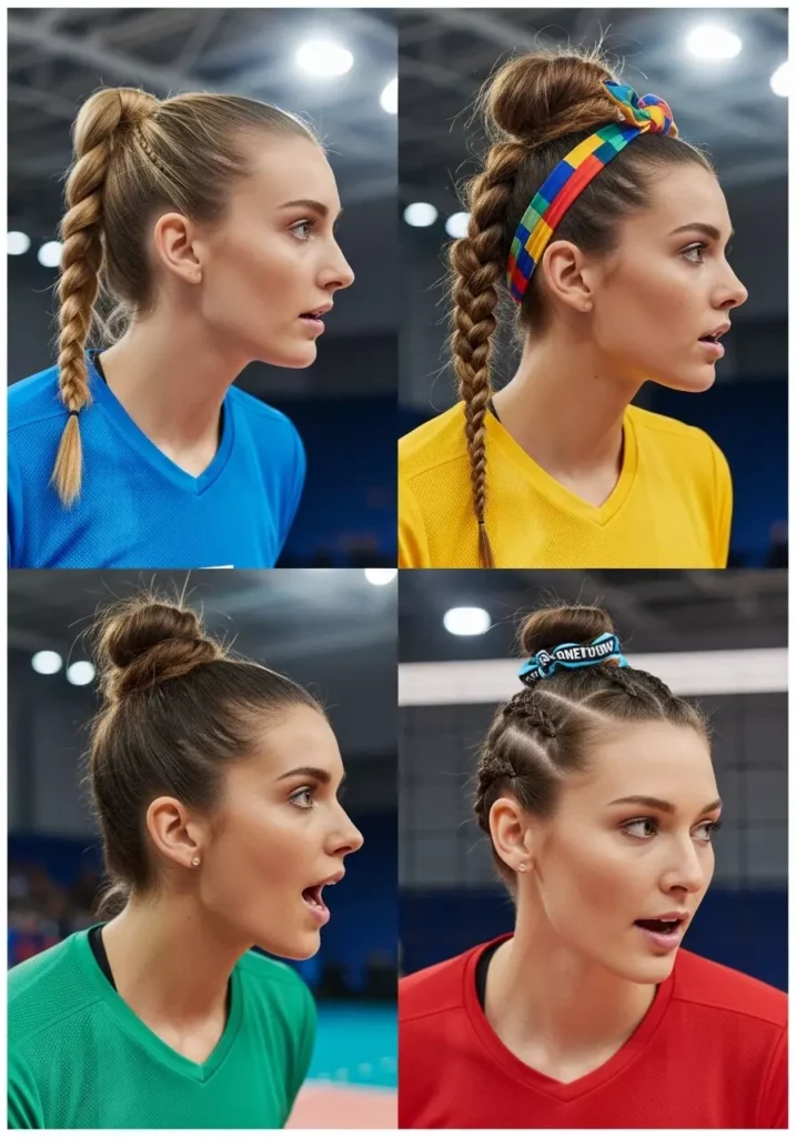 Team-Oriented Volleyball Hairstyles for Group Events