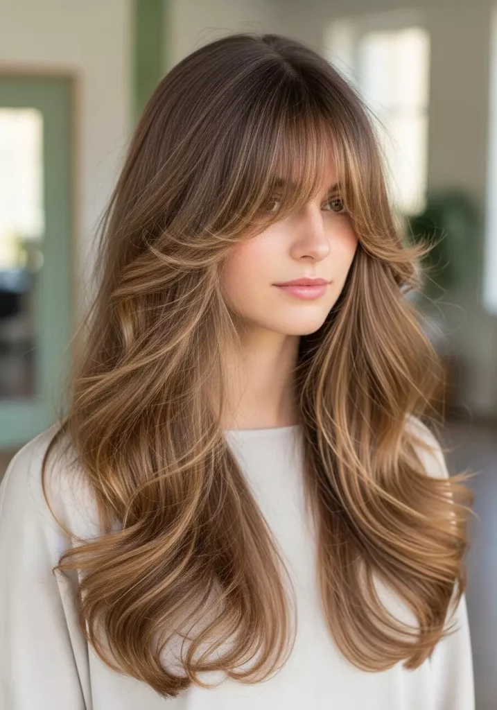 Wispy Wavy Hair Bangs Idea