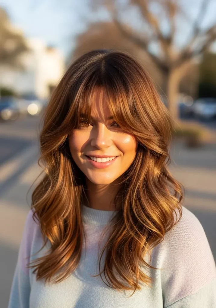 Cute Layered Wavy Hair Bangs