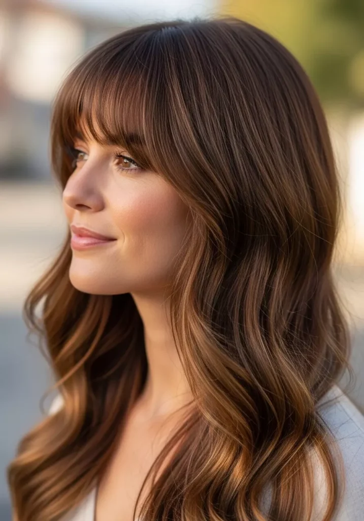Curtain Bangs Wavy Hair