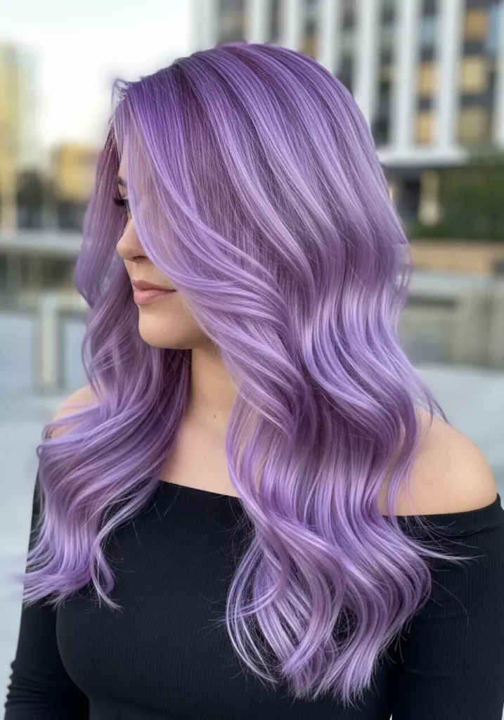 Lavender Purple Hair Look