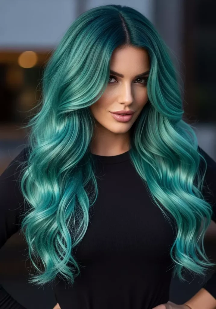 Demi’s Teal Toned Waves