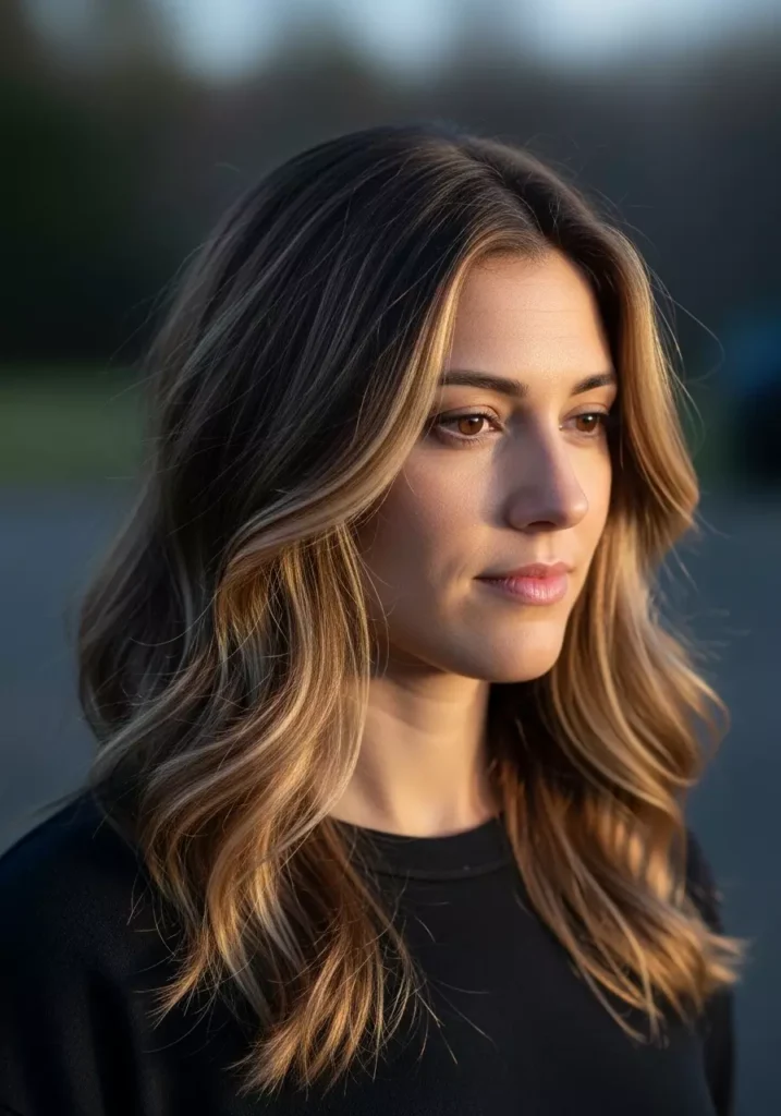Cool-Toned Brown Highlights