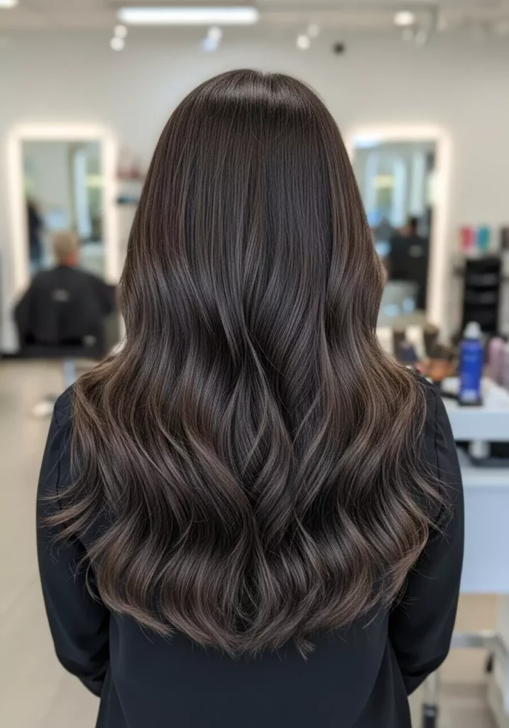 Ashy Chocolate Brown Hair Color