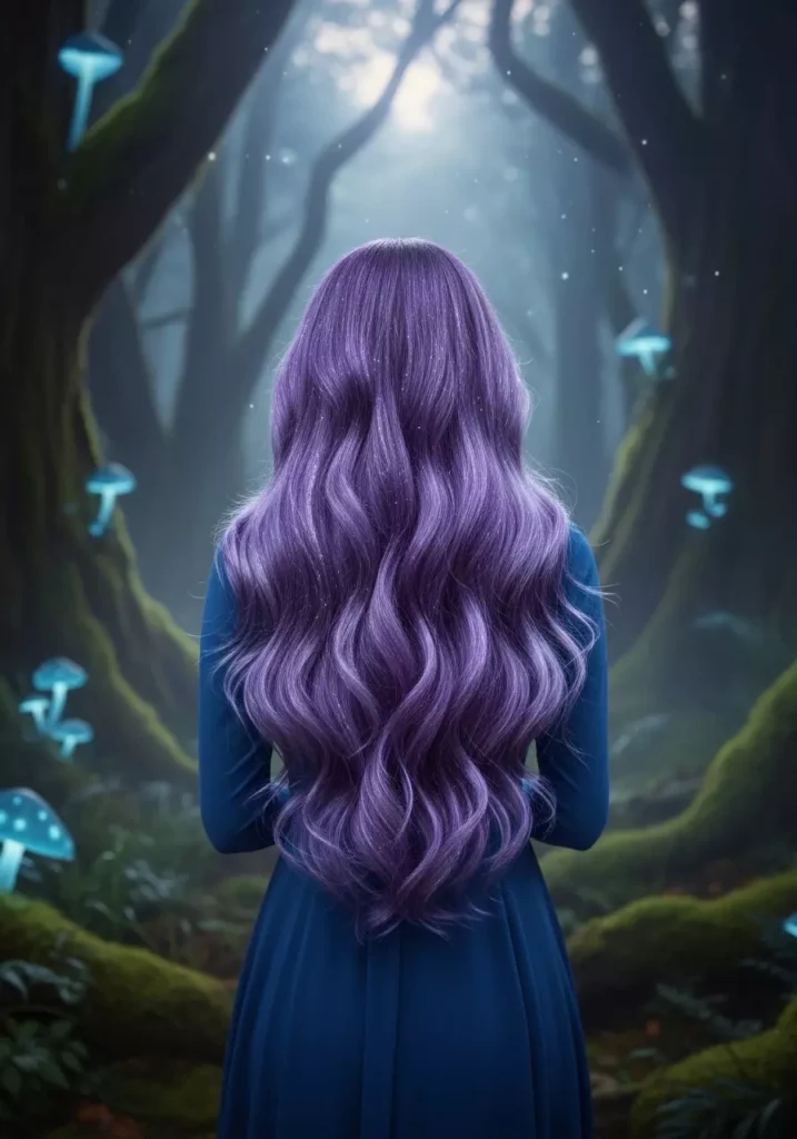 Purple Hair with Silver Tones