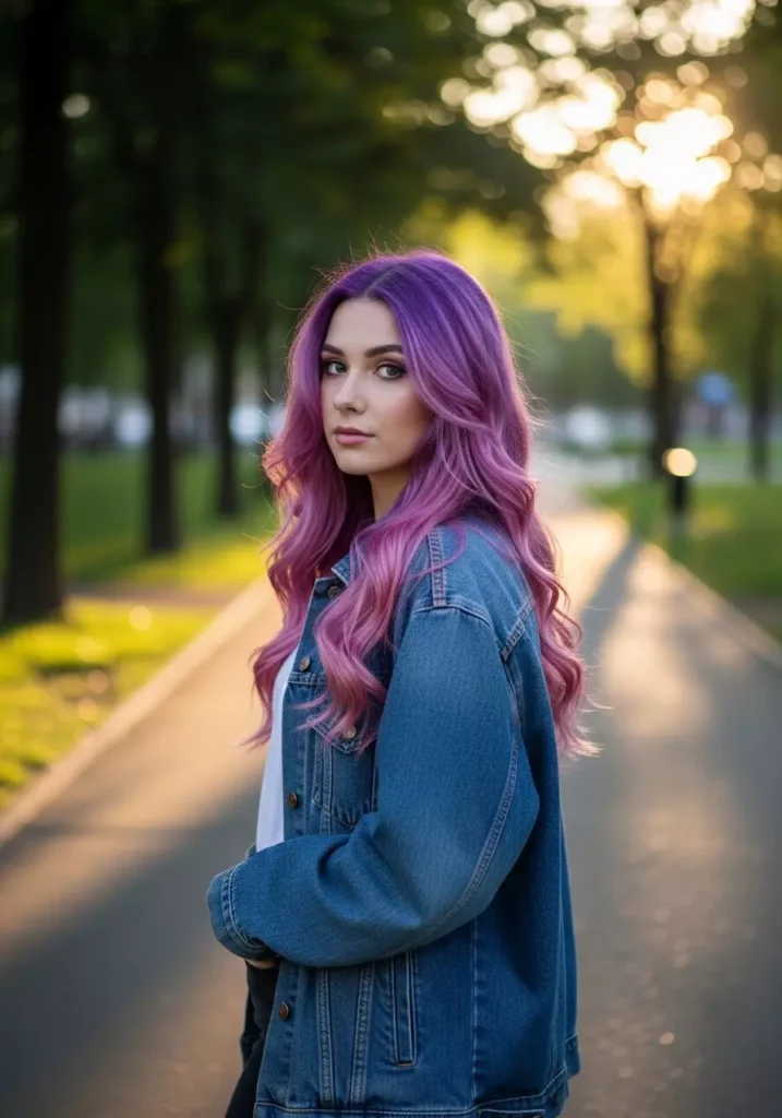Purple Hair with Pink Blend