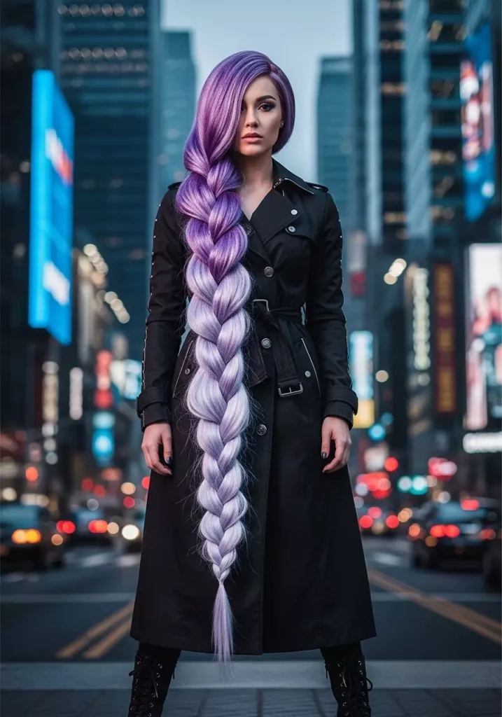 Icy Purple Hair Color Idea