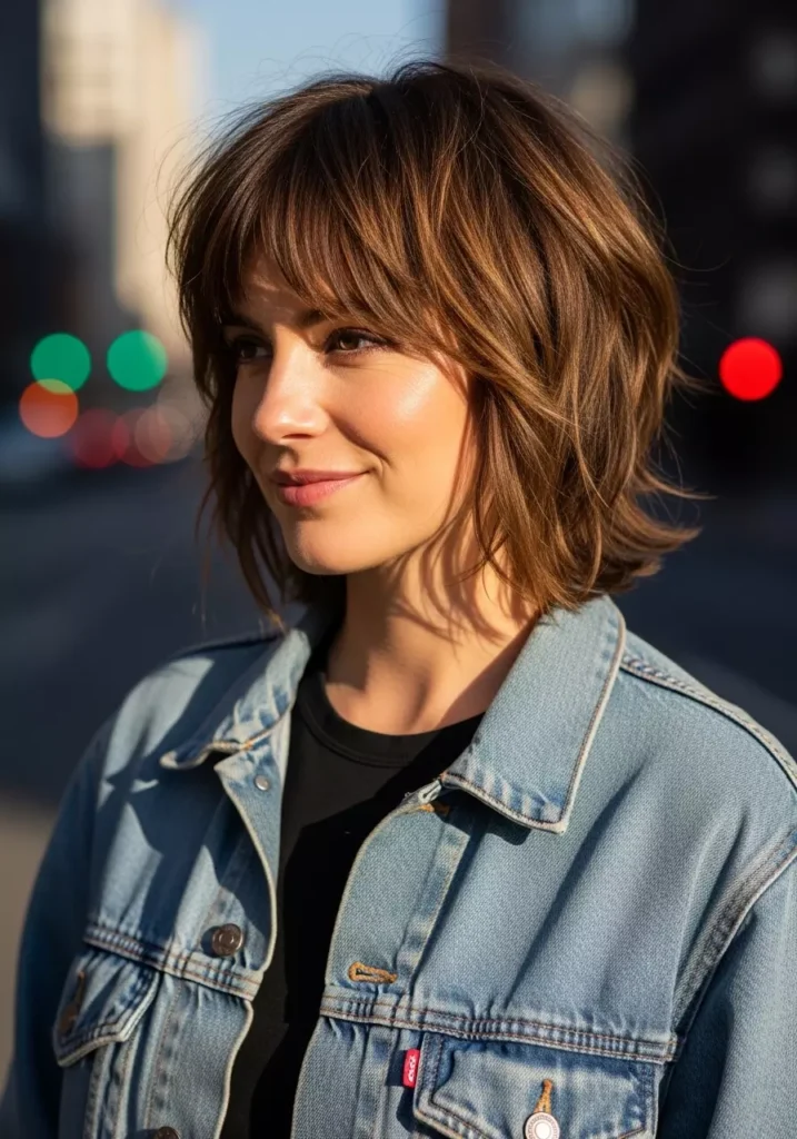 Short Shag Haircut Messy and Chic Style