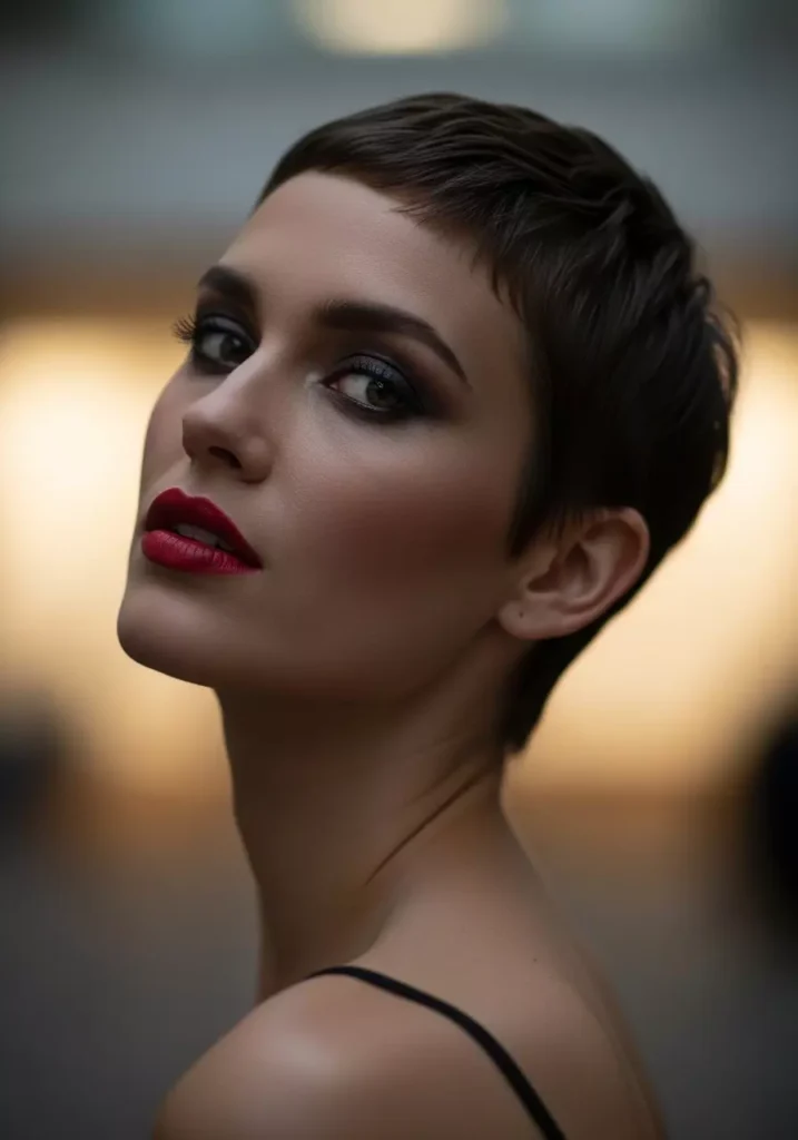 Cropped Pixie Cut Minimal and Bold Look