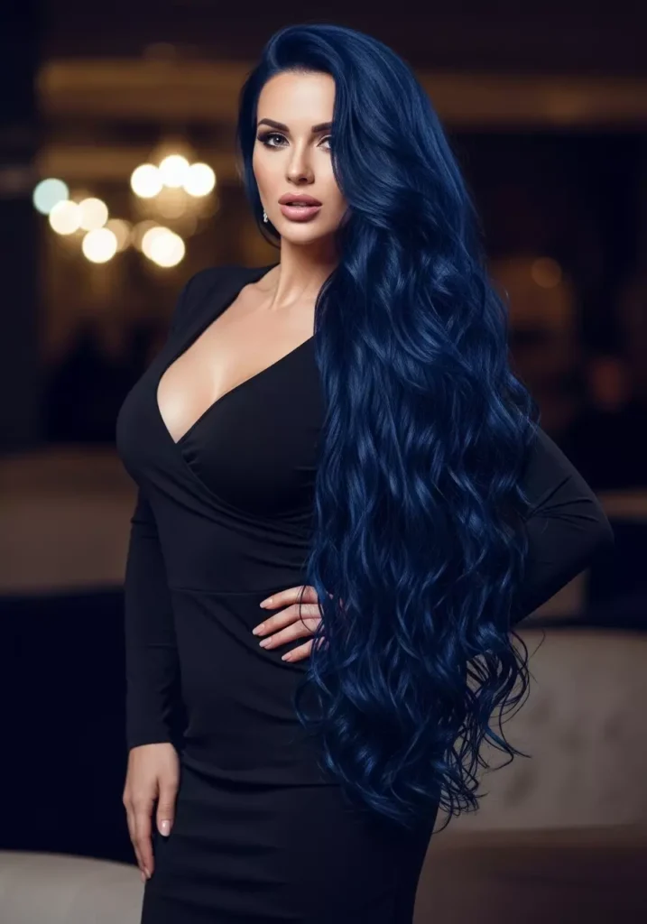 Navy-Blue Hair