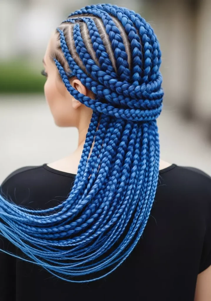Blue Dutch Braids