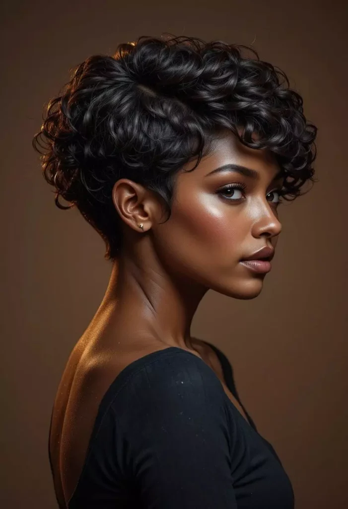 Stylish Short Bixie Haircuts Black Women
