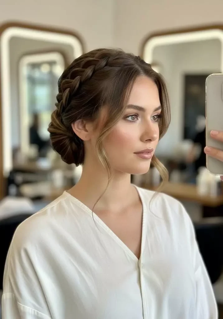 Quick French Braid Updo Hairstyles