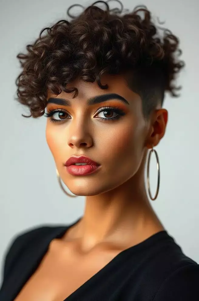 Low Blowout Taper Curly Hair