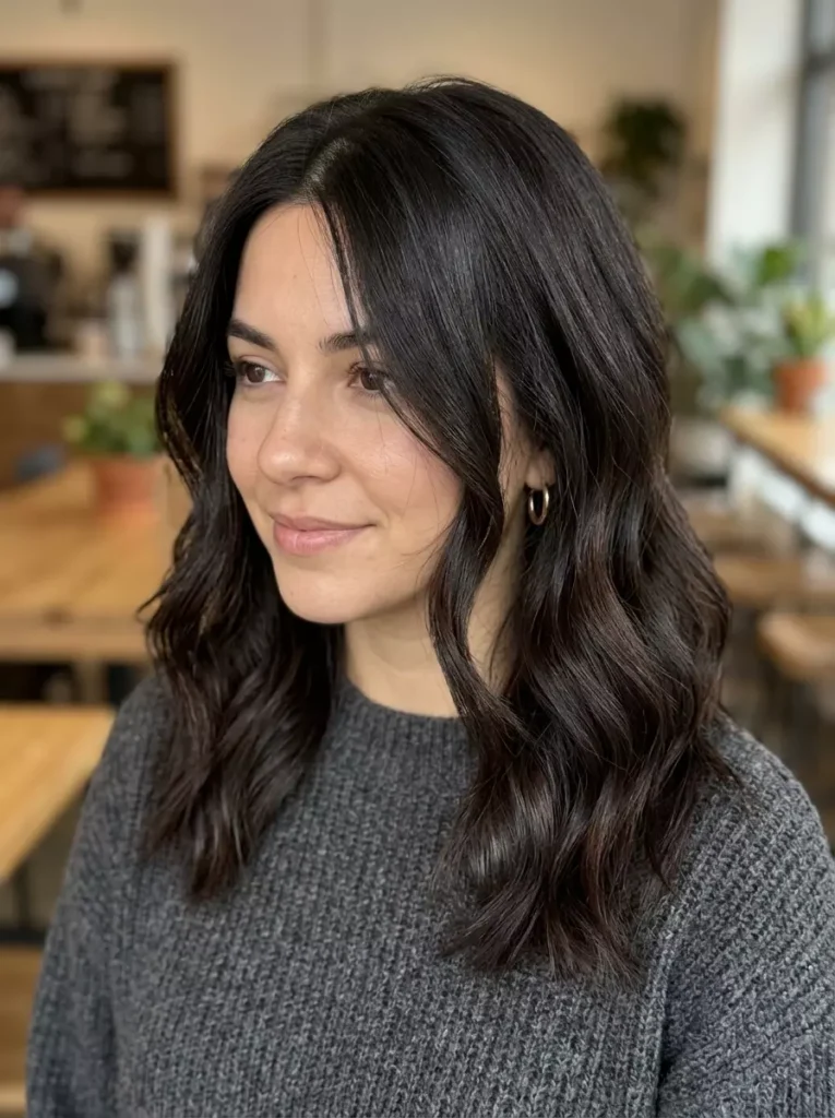 Blackened Chocolate Brown Hair