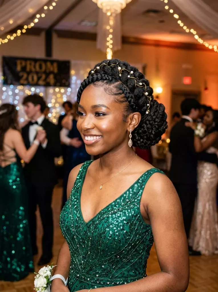 Braided Crown Updo Prom Hairstyles
