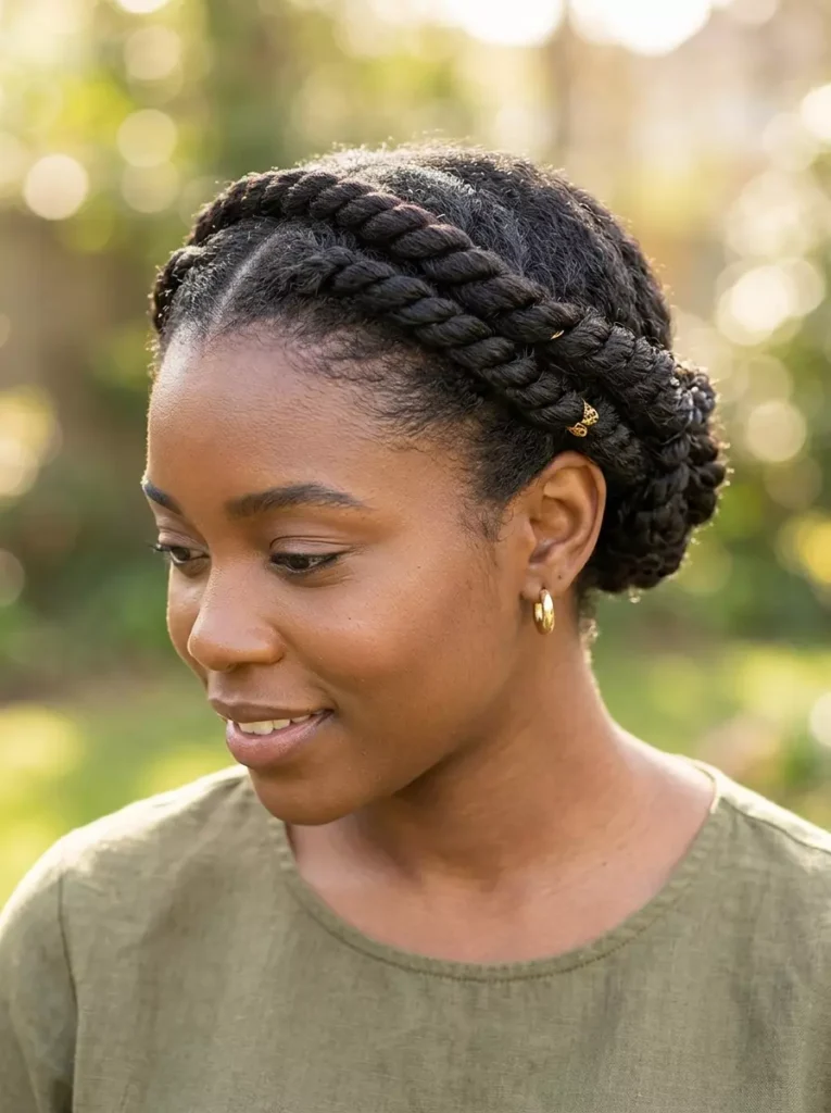 Crown Twist Braid Hairstyle
