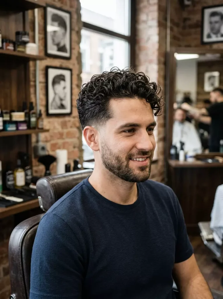 Curly Men’s Hair Cut