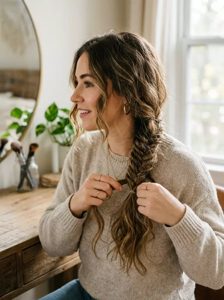 DIY Messy Fishtail Braid
