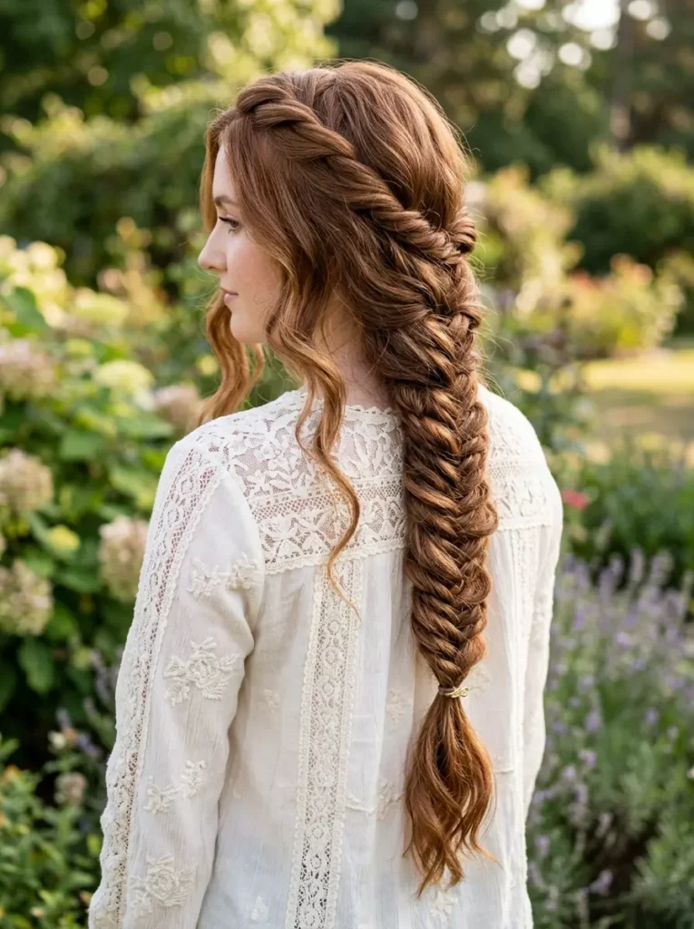 Double Twist Fish Tail Long Hair Braid