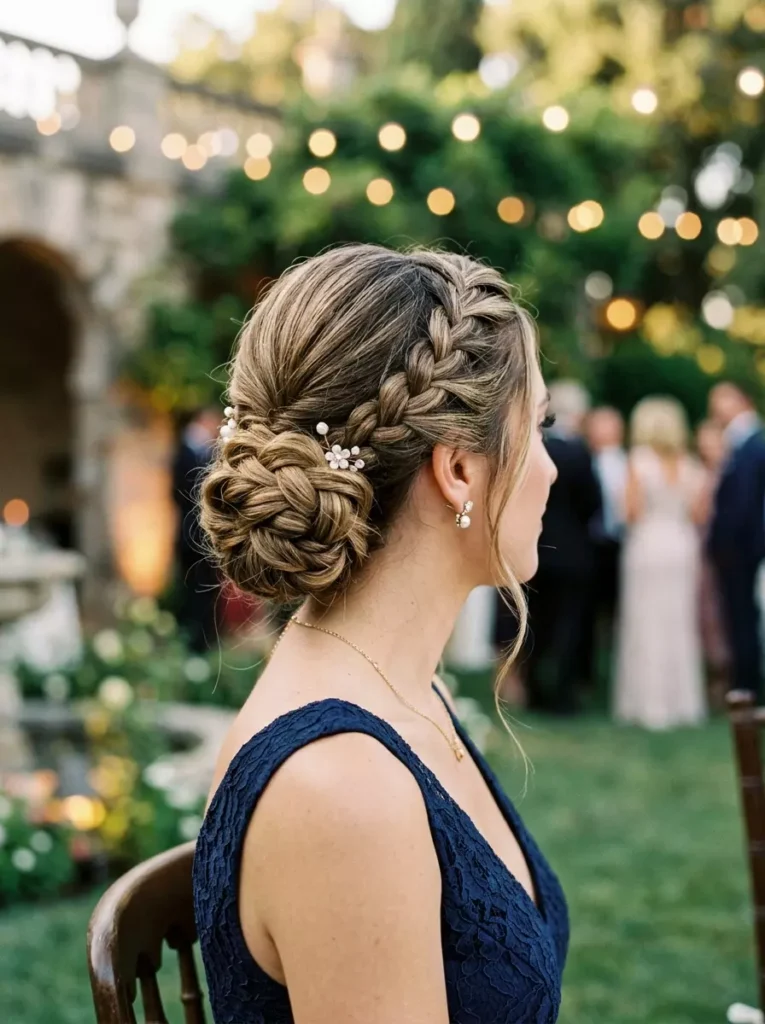 Elegant Braided Low Bun