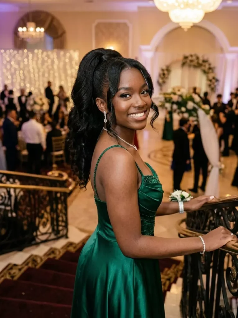 High Ponytail With Curls Prom Hairstyles