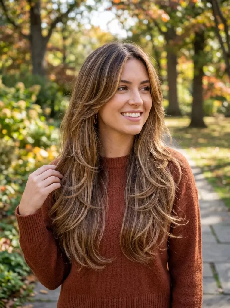 Long Feathered Layered Haircuts