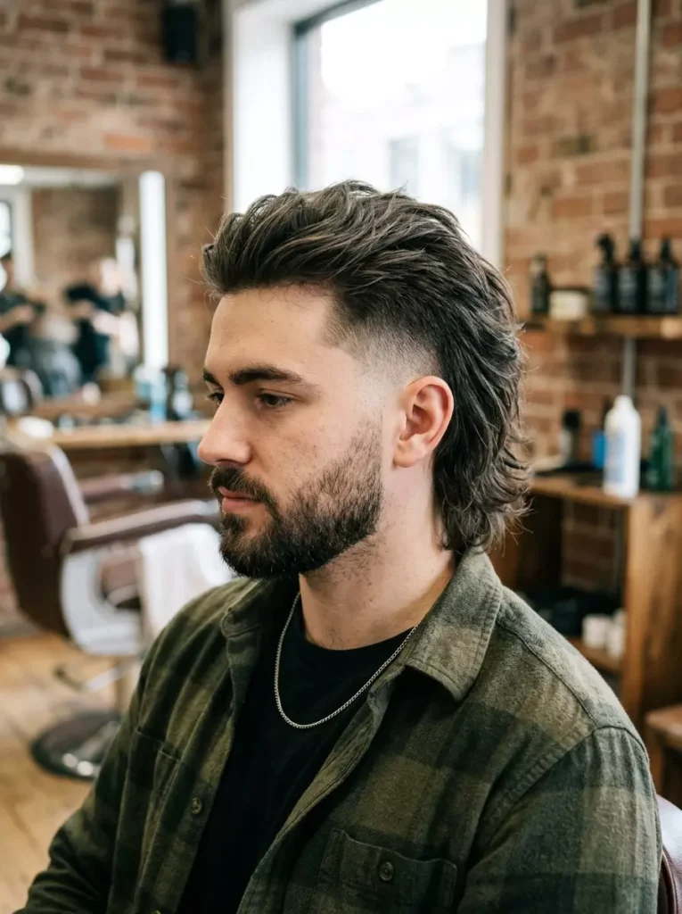 Modern Mullet Men’s Hair Cut