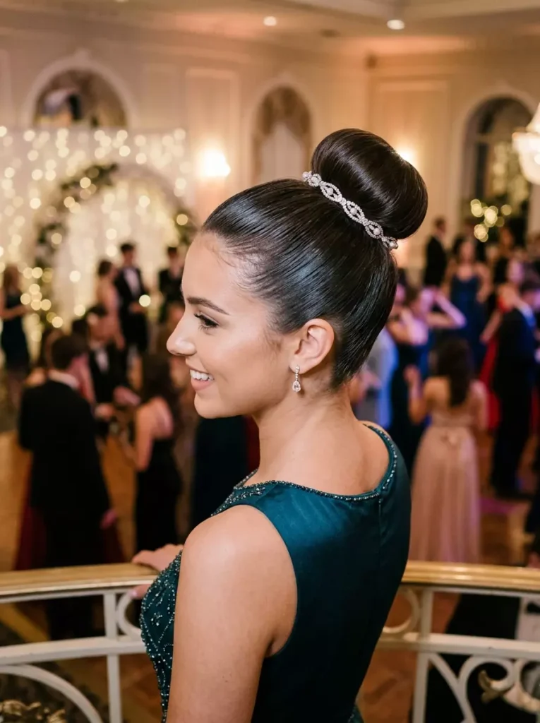 Sleek High Bun Prom Hairstyles