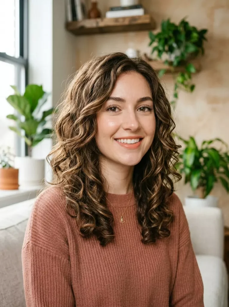 Soft Curls with Layered Haircuts