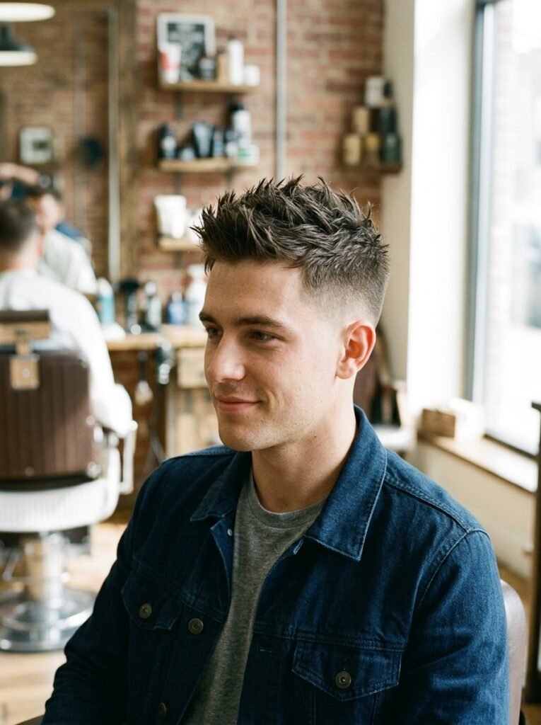 Spiky Men’s Hair Cut