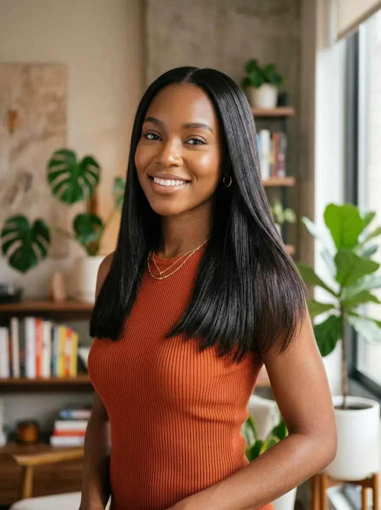 Armpit-Length Sleek Hair for Black Women