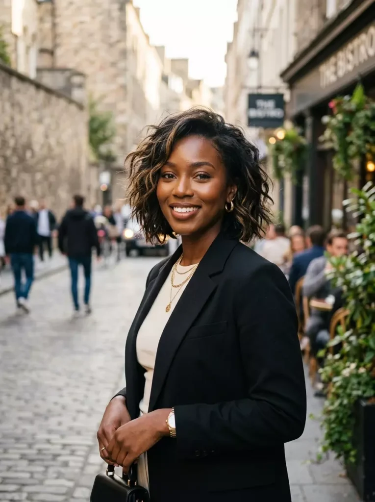 Chic Choppy Lob for Black Women