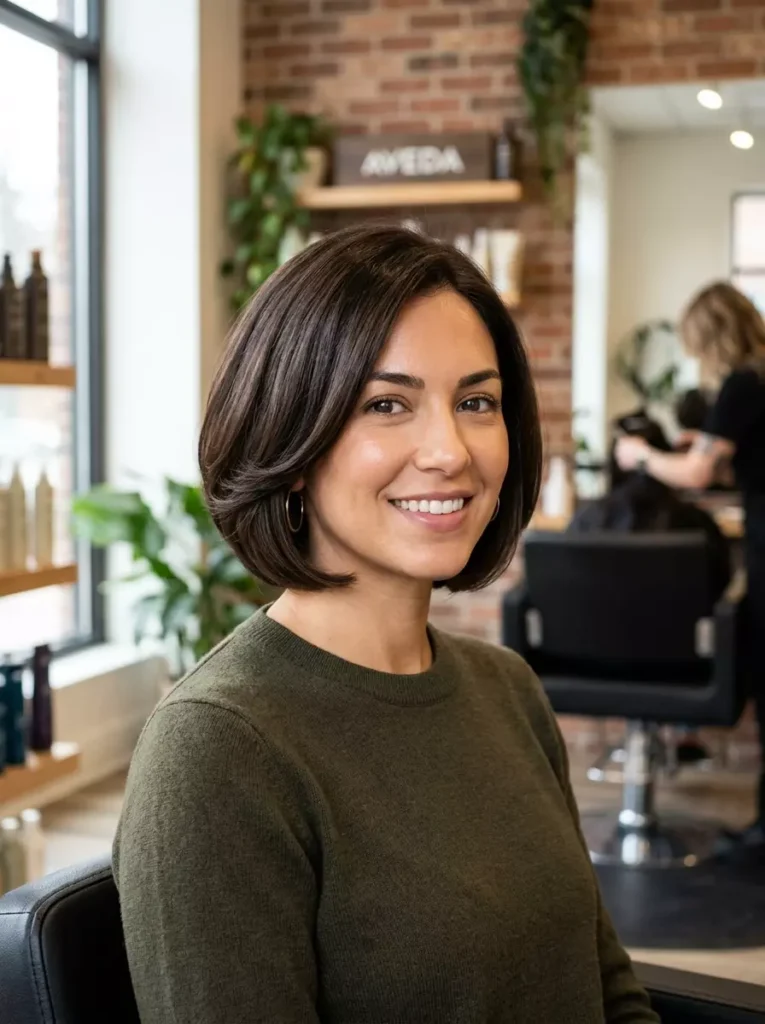 Circular-Layered Bob Cut