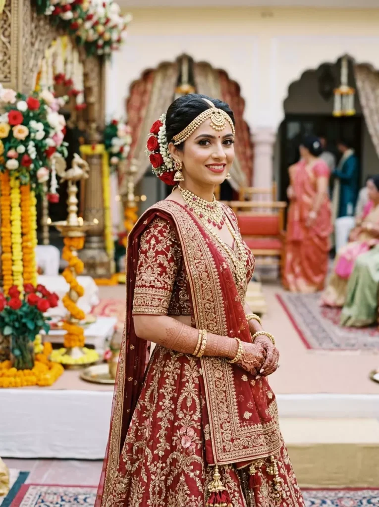 Classic Hairstyles with Lehenga