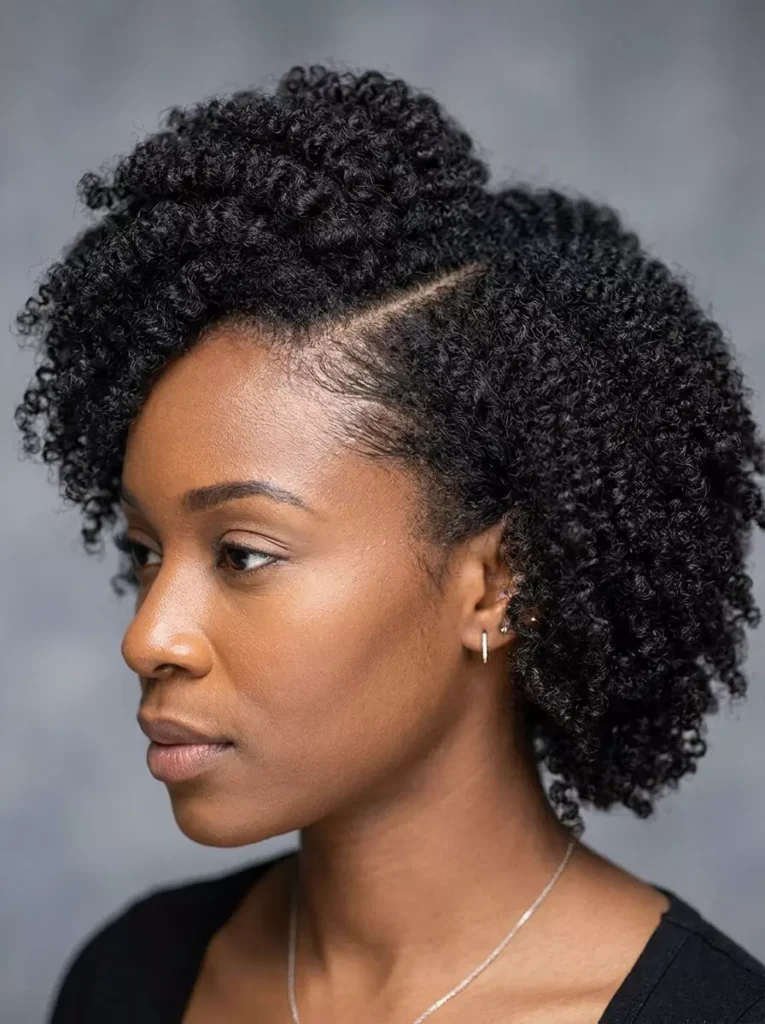 Curly Comb Over Hair Ideas for Black Women