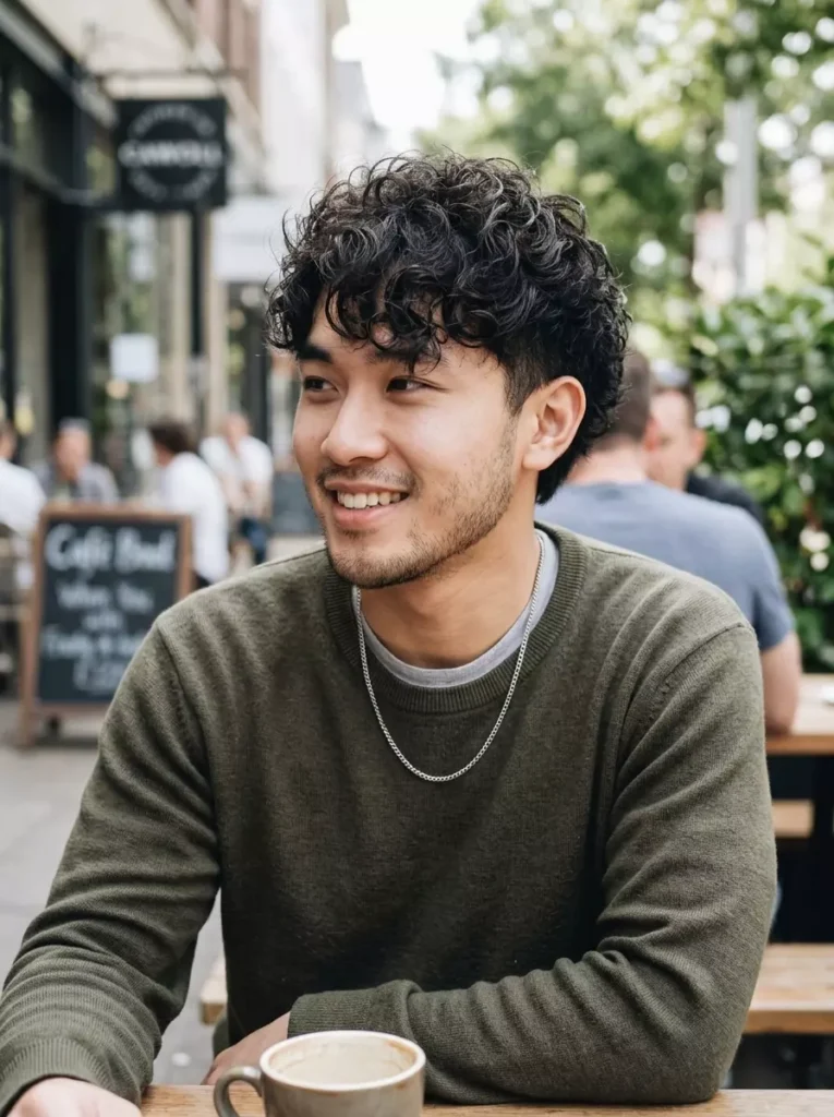 Curly Hairstyles for Men Asian
