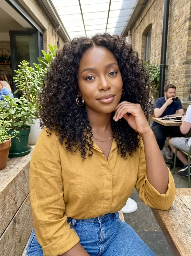 Shoulder-Length Curly Sew-In Styles for Black Women
