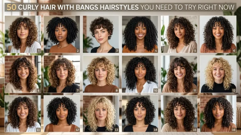 50 Curly Hair with Bangs Hairstyles You Need to Try Right Now