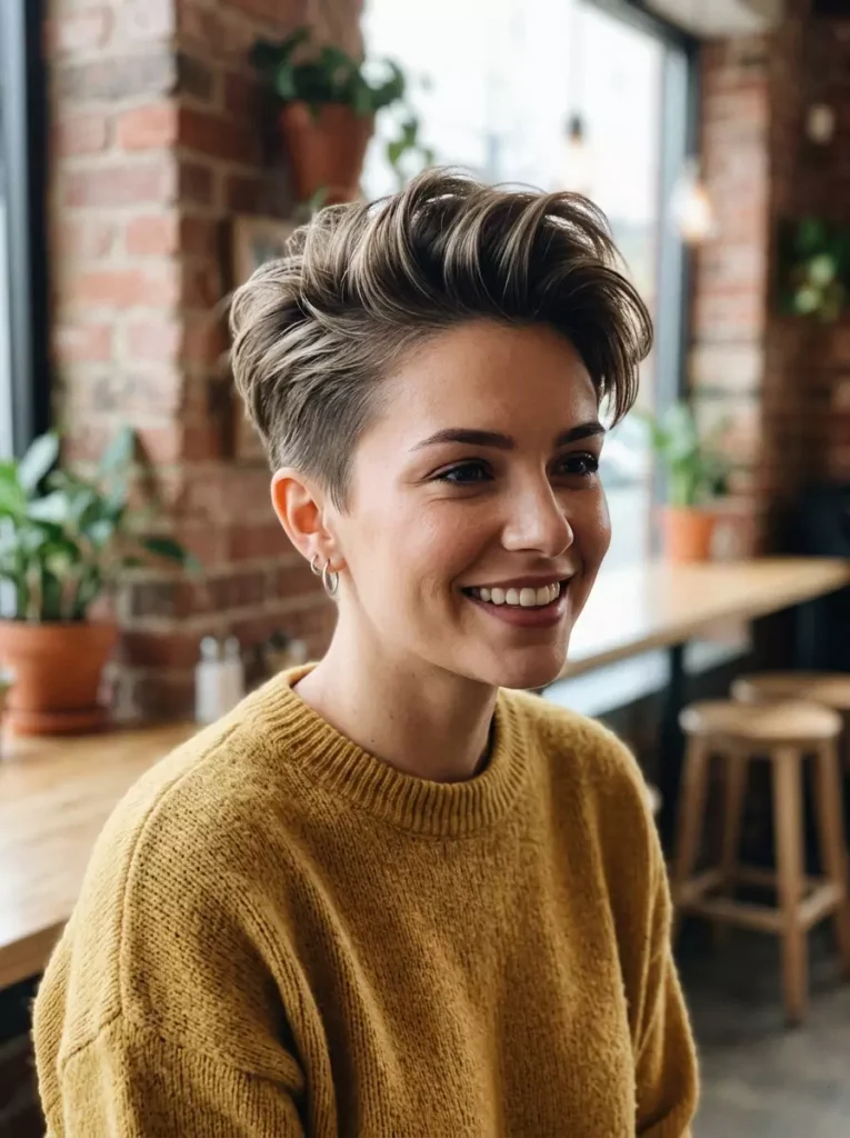 Cute Pixie Cut with a Quiff