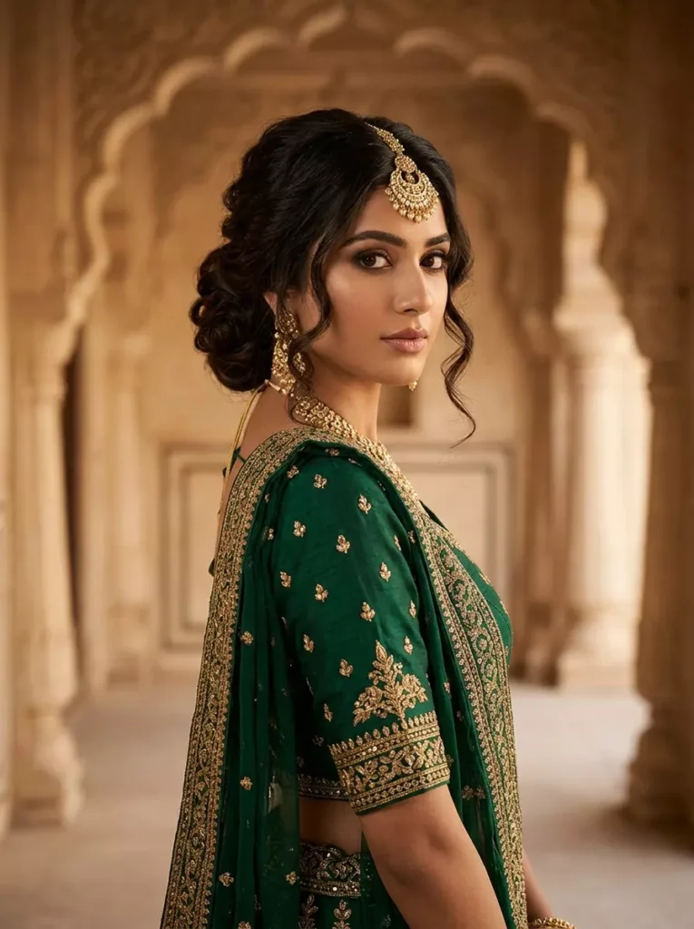Elegant Hairstyles with Lehenga
