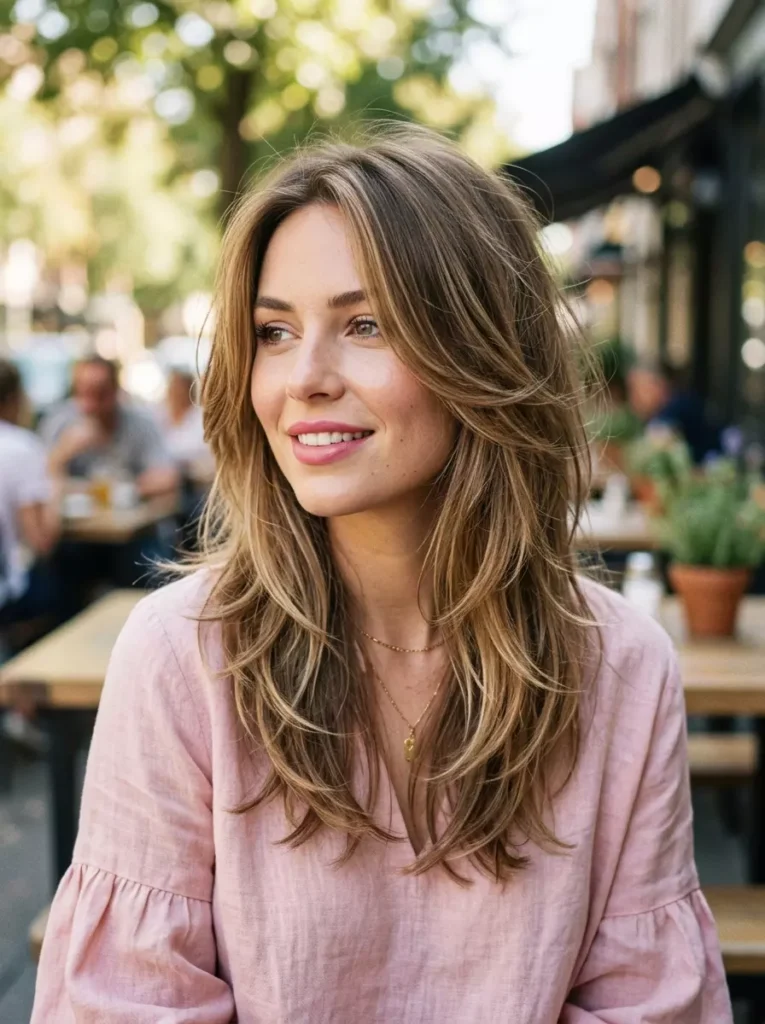 Feathered Layers: Soft and Feminine Hair Trend