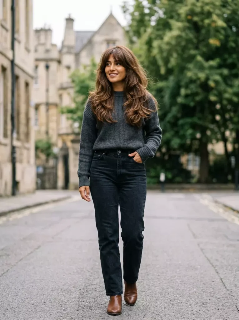Full-Bodied Cut with Layered Bangs