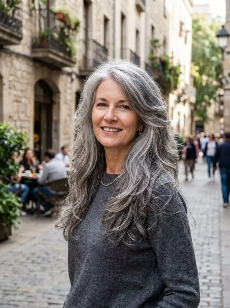 Gray Layered Locks
