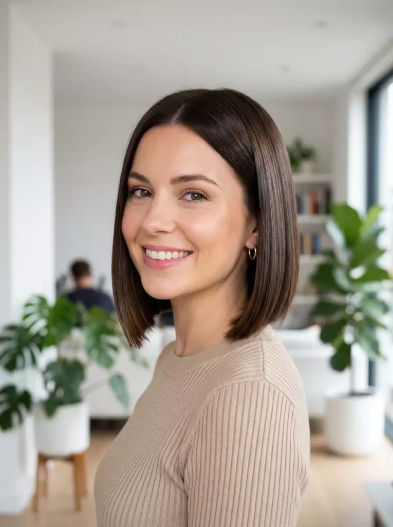 Healthy Short and Straight A-Line Bob Cut