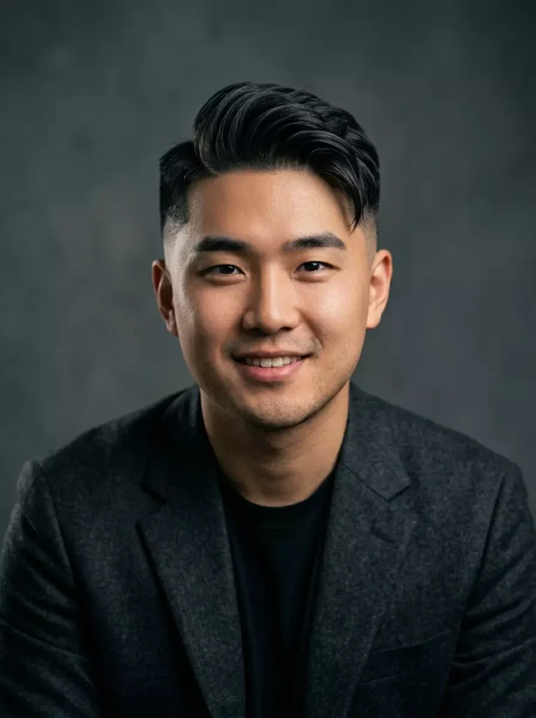 Korean Hairstyle for Men Round Face