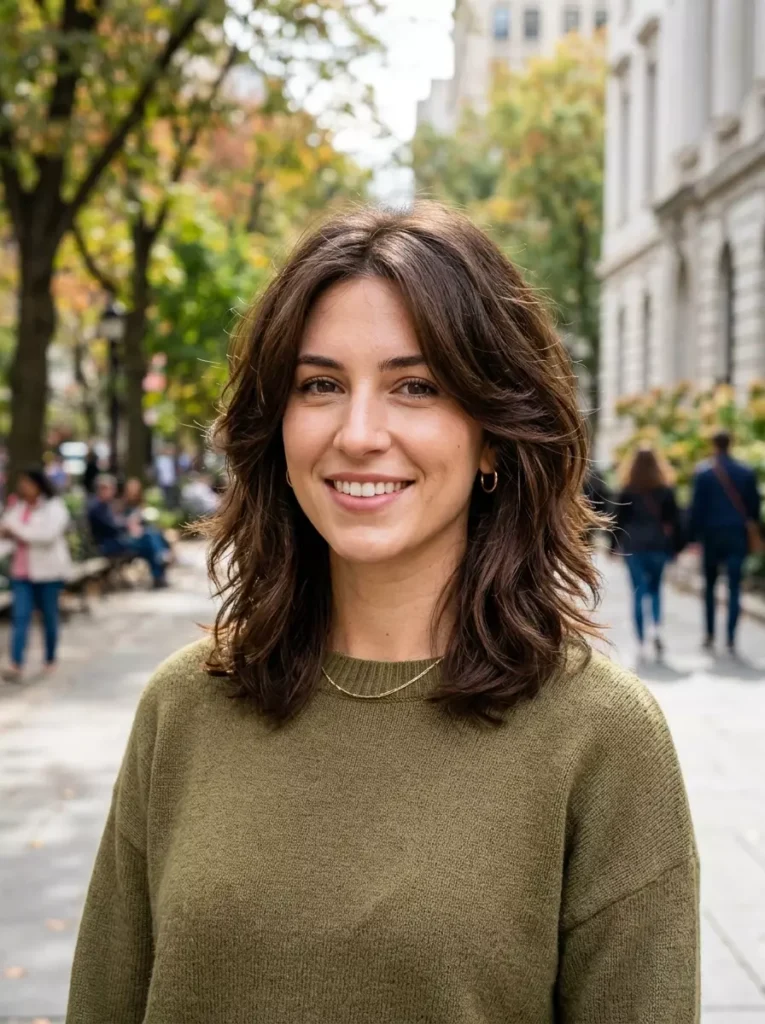 Layered Shoulder-Length Hair