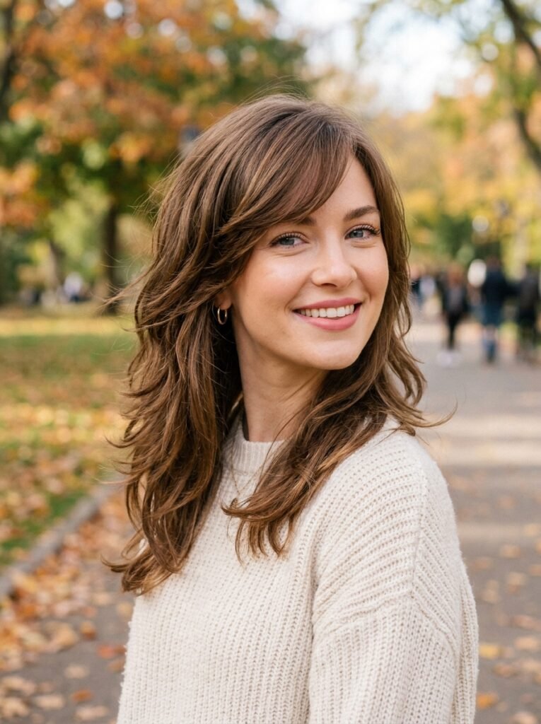 Layers and Side-Swept Bangs